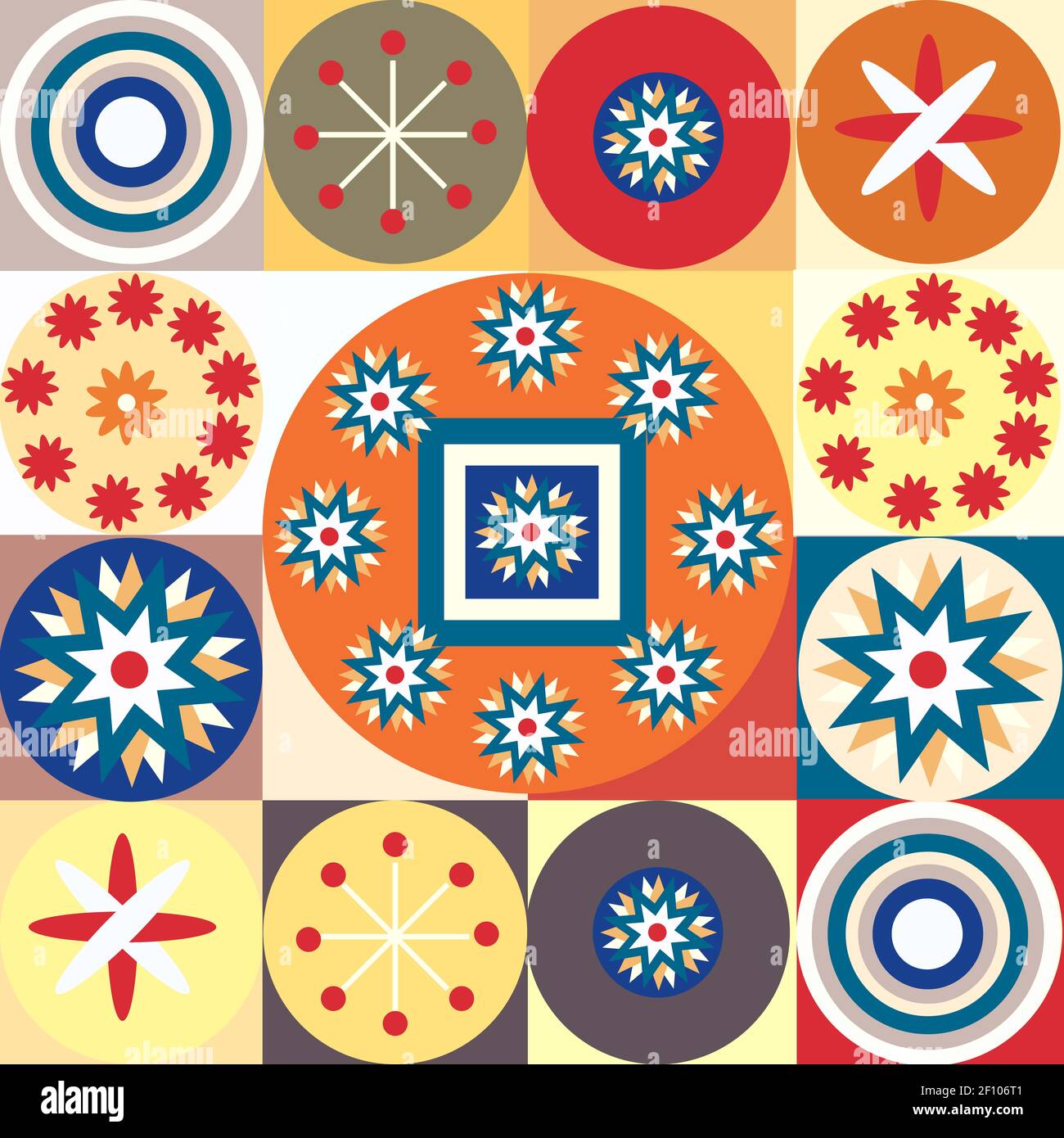 Graphic patchwork consisting of simple geometric shapes Stock Photo - Alamy