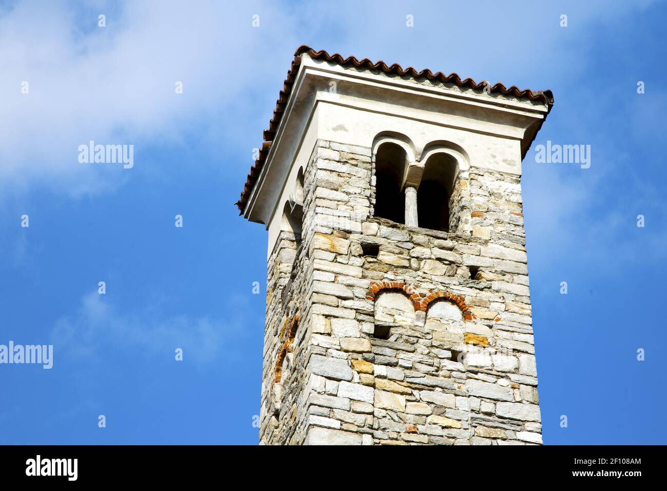 In varano borghi  old abstract  tower  sunny day Stock Photo