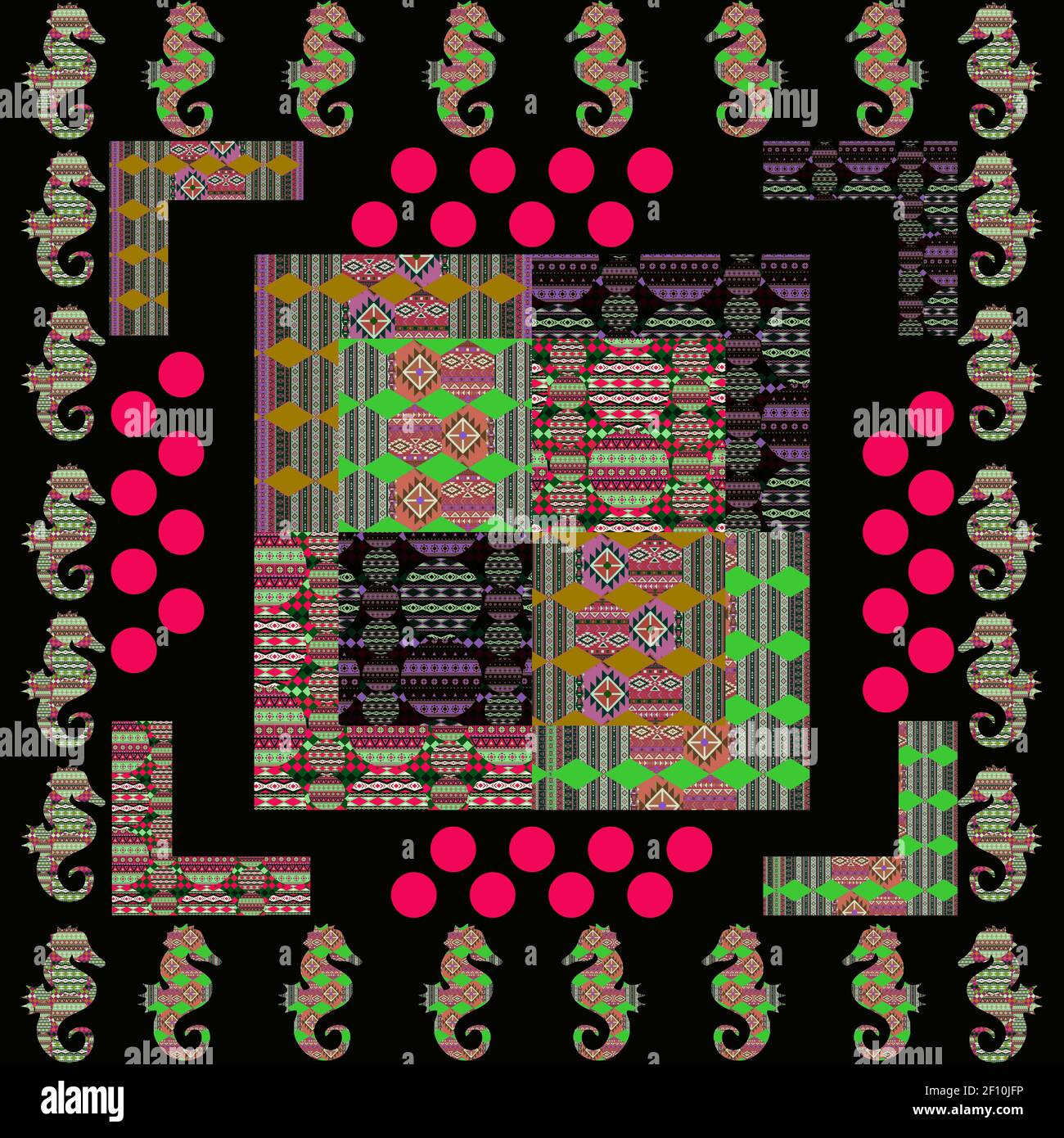 Graphic patchwork in which elements of geometric shapes Stock Photo - Alamy