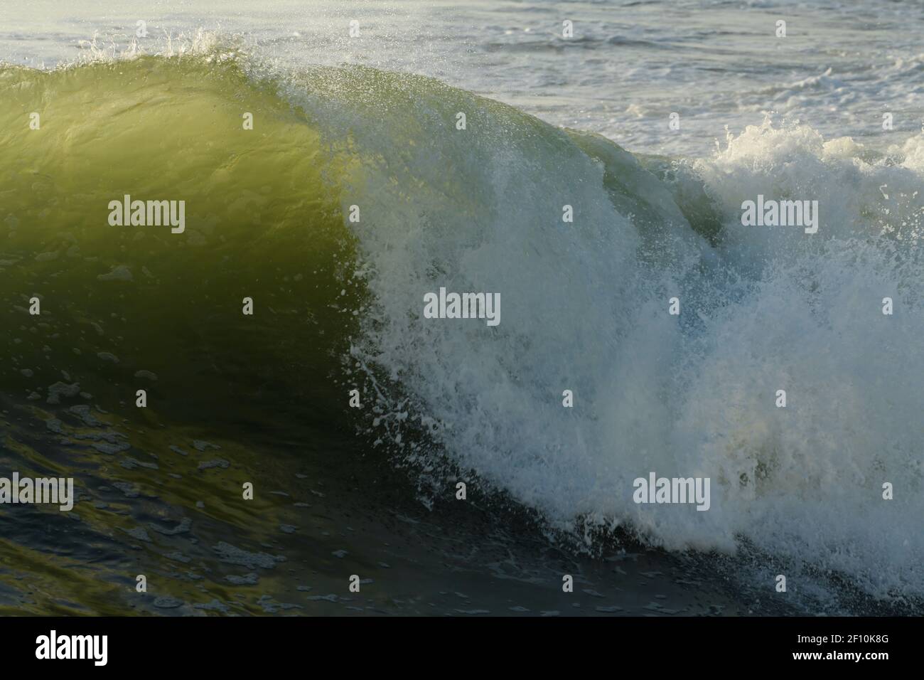 Wave crashing, seascape, waves close up, water energy, force of nature, backgrounds, grunge, concepts, Durban, South Africa, motion, movement, sea Stock Photo