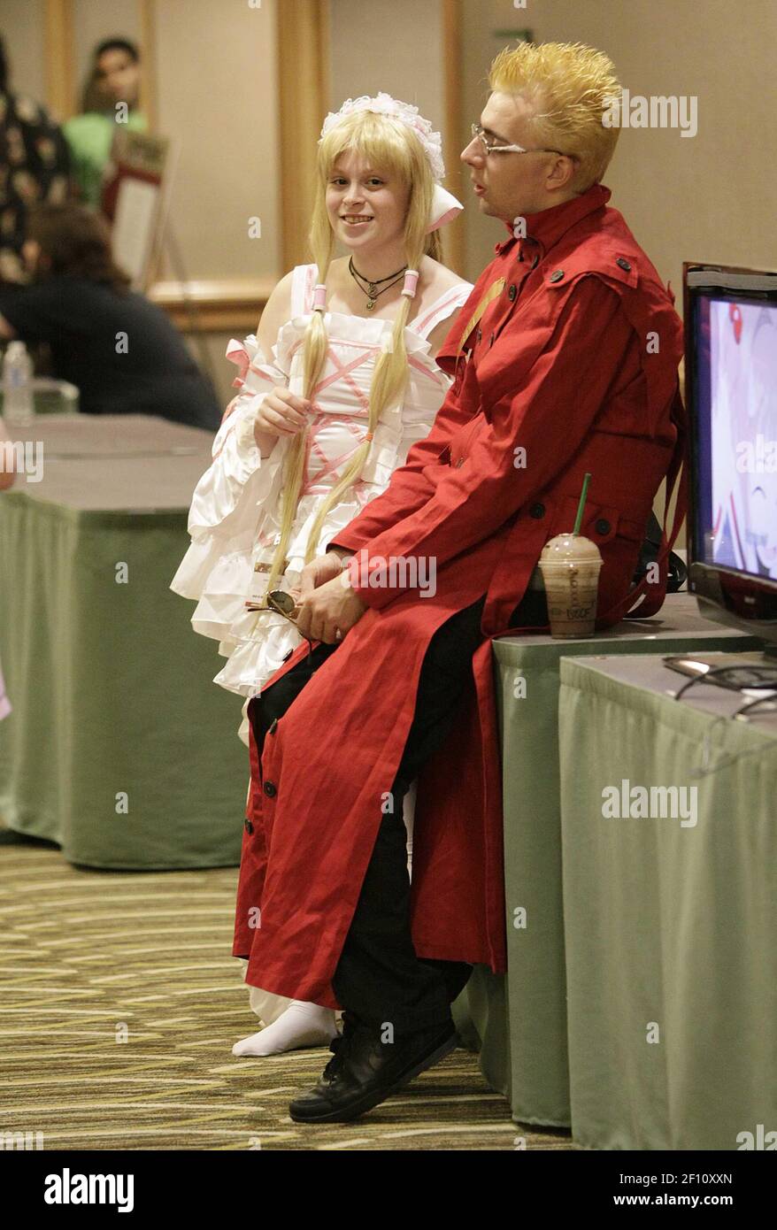14 August 2009 - Indianapolis, IN - Gen Con attendees dressed as characters from anime and videogames walk through the Westin Hotel in Downtown Indianapolis. Gen Con is an international gamer convention 14 August 2009 - Indianapolis, IN - Gen Con attendees dressed as characters from anime and videogames walk through the Westin Hotel in Downtown Indianapolis. Gen Con is an international gamer convention
