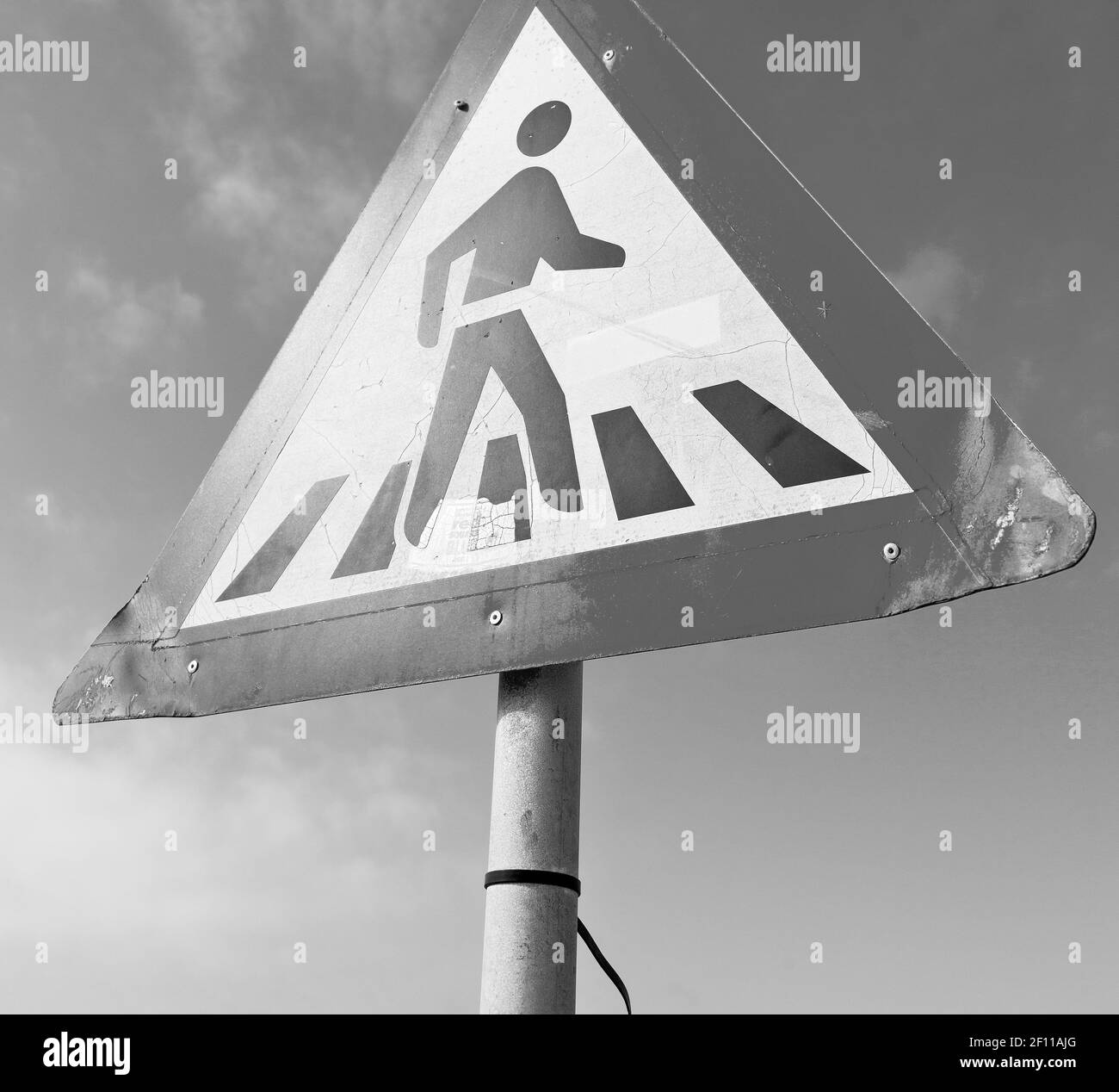 In south africa street signal of zebra crossing Stock Photo Alamy