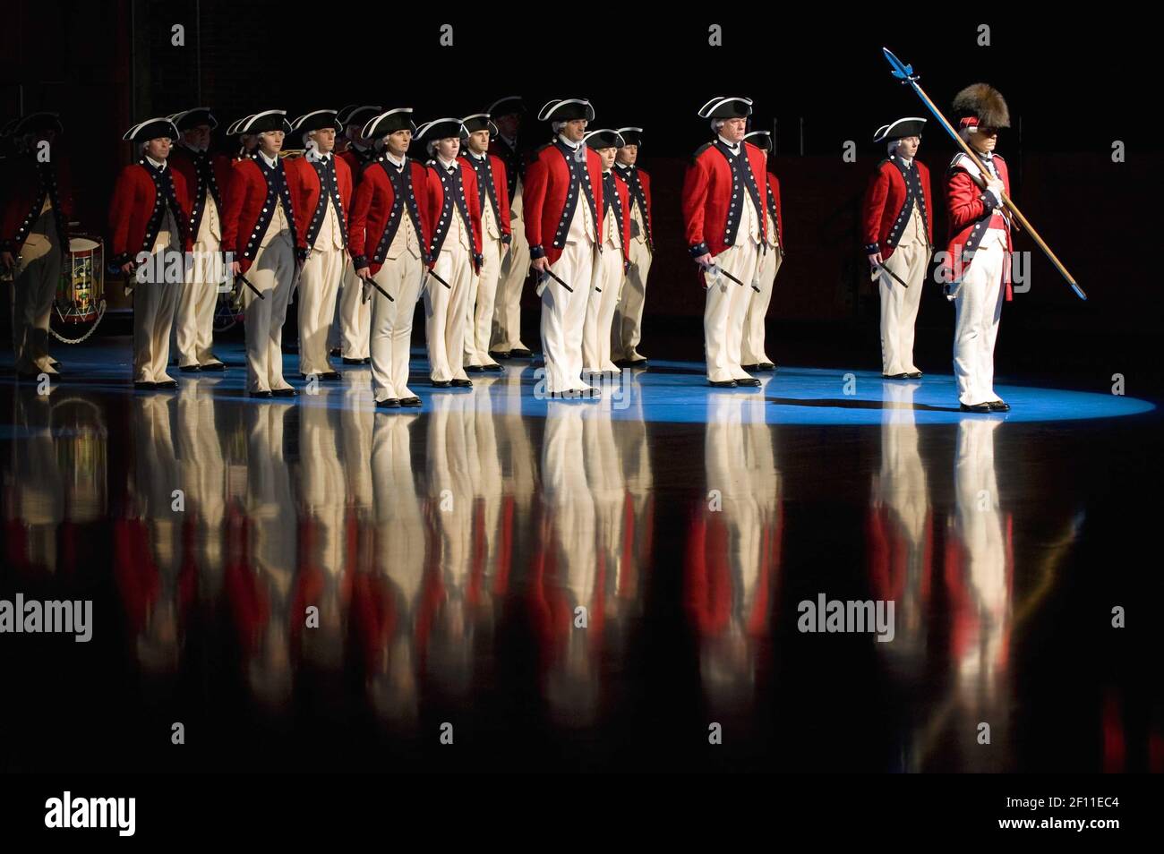 2 November 2009 - Arlington, Virginia - Members of the Old Guard stand in formation during a welcoming ceremony for Secretary of the Army John McHugh hosted by Chief of Staff of the Army Gen. George W. Casey, Jr. and presided over by Secretary of Defense Robert M. Gates at Ft. Myer, Arlington, Va., Nov. 2, 2009. McHugh was sworn in as the 21st Secretary of the Army on Sept. 21, 2009. Photo Credit: Cherie Cullen/DOD/Sipa Press/0911041939 Stock Photo