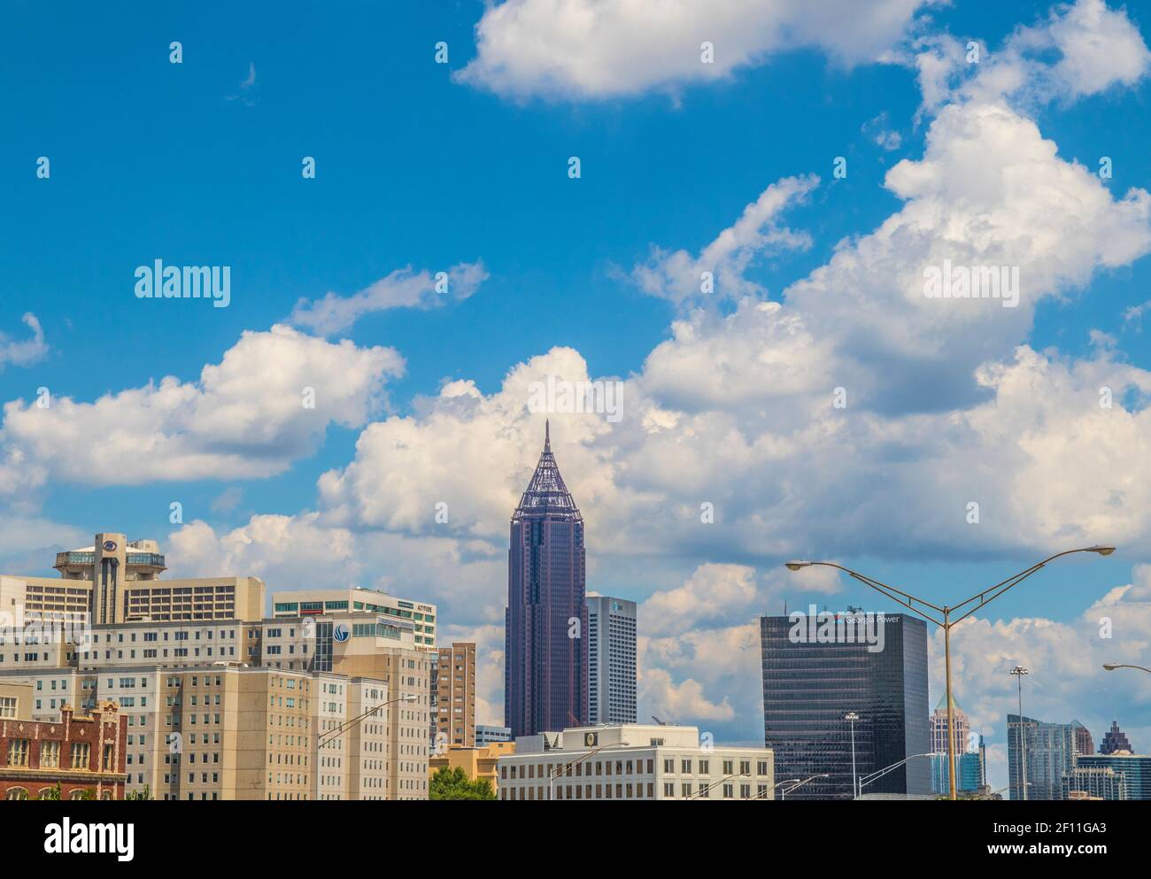 Atlanta, Ga / USA - 07 15 20: Urban city landscape background with the ...