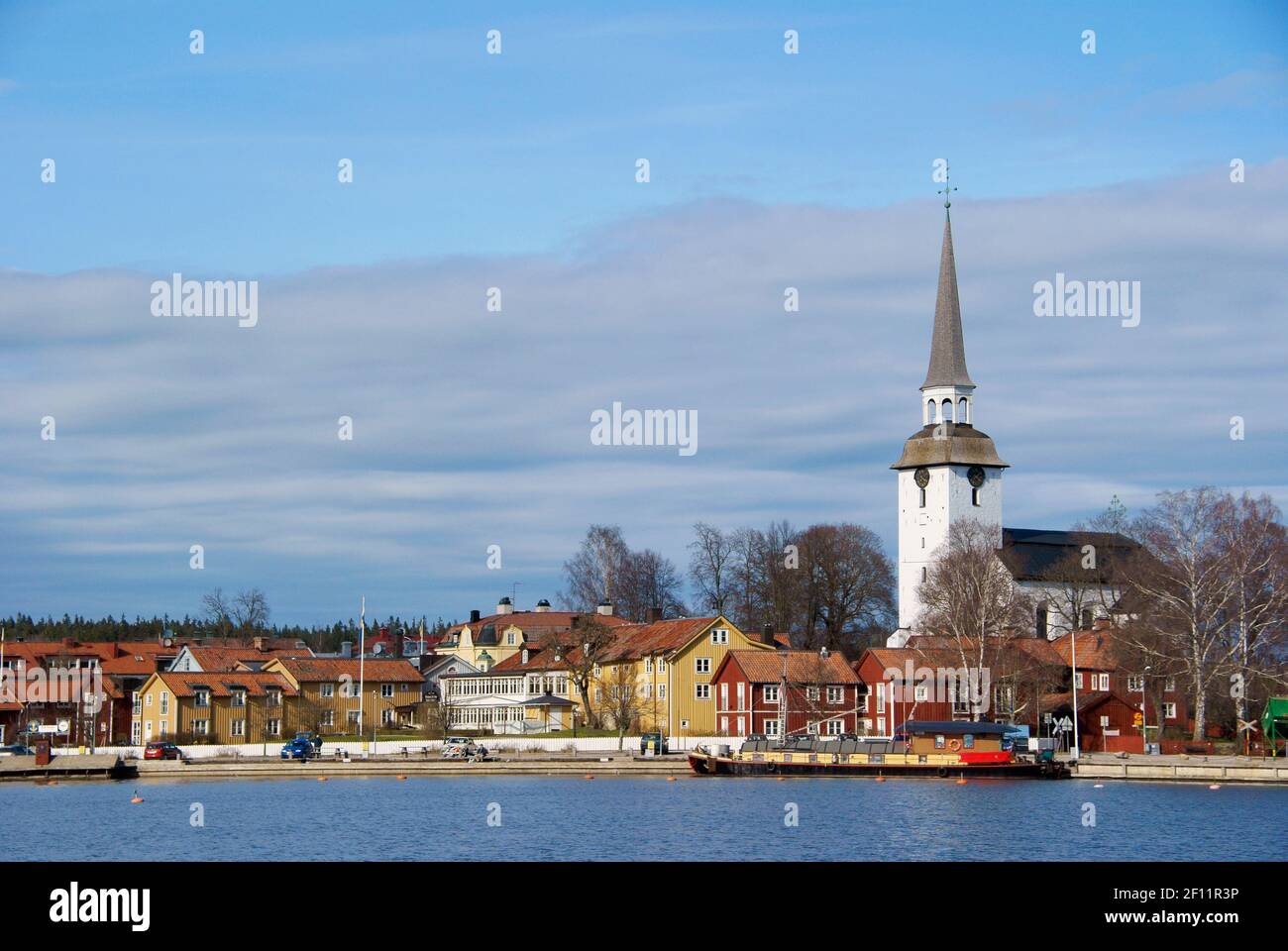 Mariefred, Sweden. View from lake Mälaren. Stock Photo