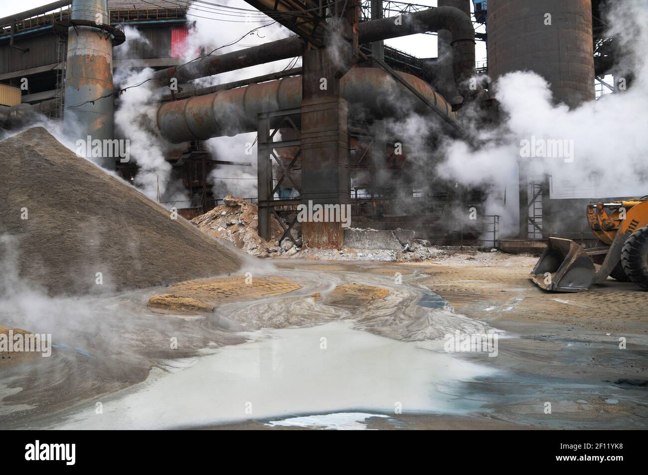 Shougang steel plant. (Photo by Raphael Fournier/Sipa USA) Stock Photo