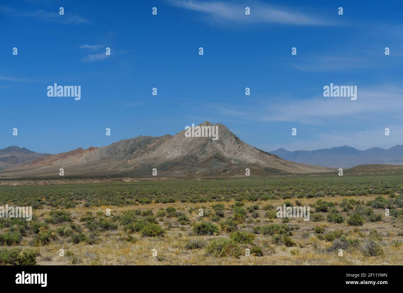 Black Mountain and the Desert Landscape in the Arizona desert Stock ...