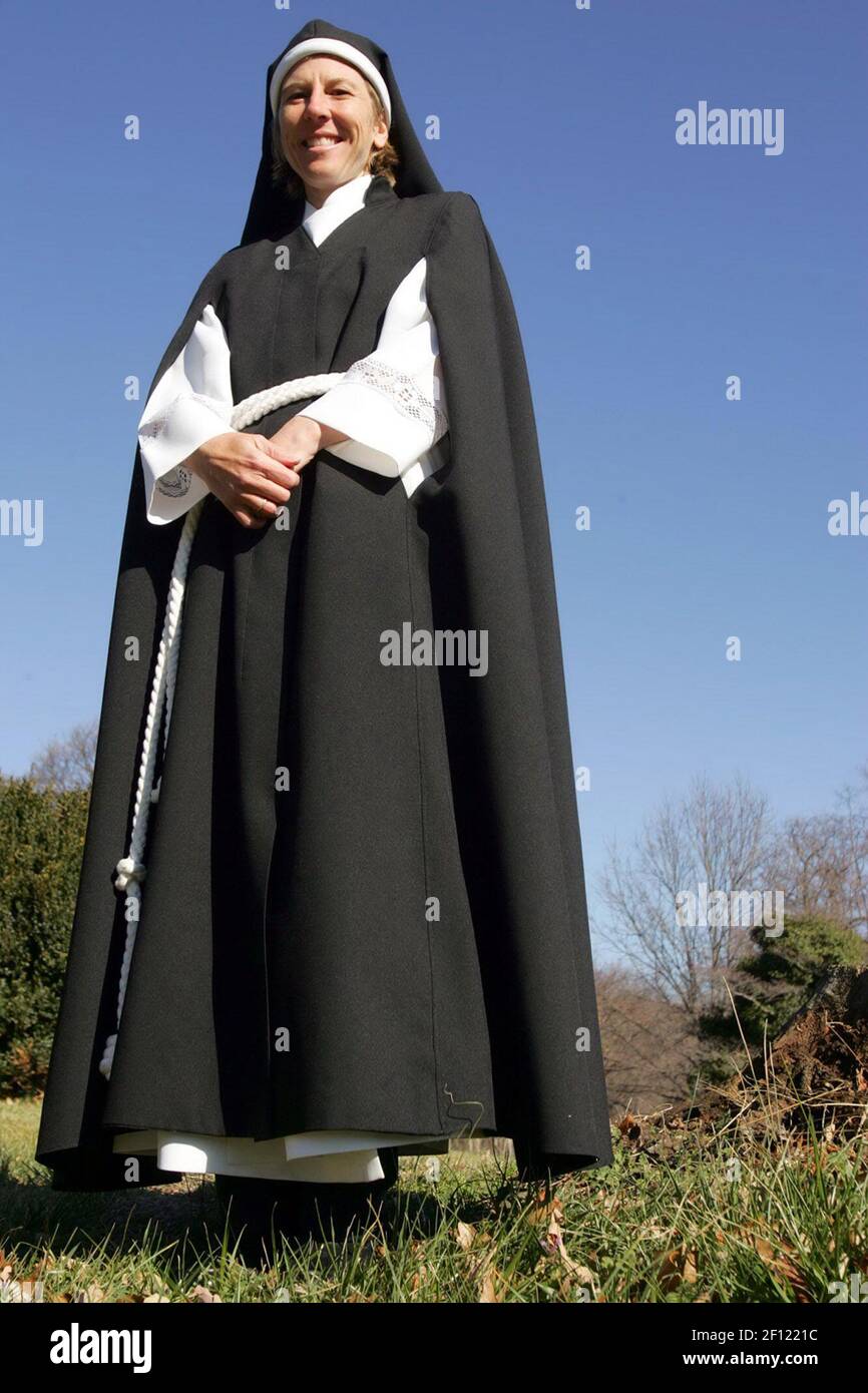 Sister Andrea Jaeger poses for a photo in Afton, Virginia, while