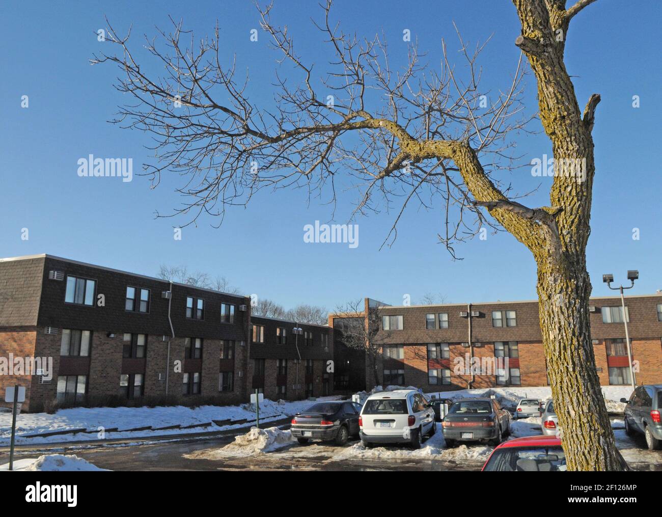 The exterior of Afton View Apartments, home of Mustafa Ali Salat, is