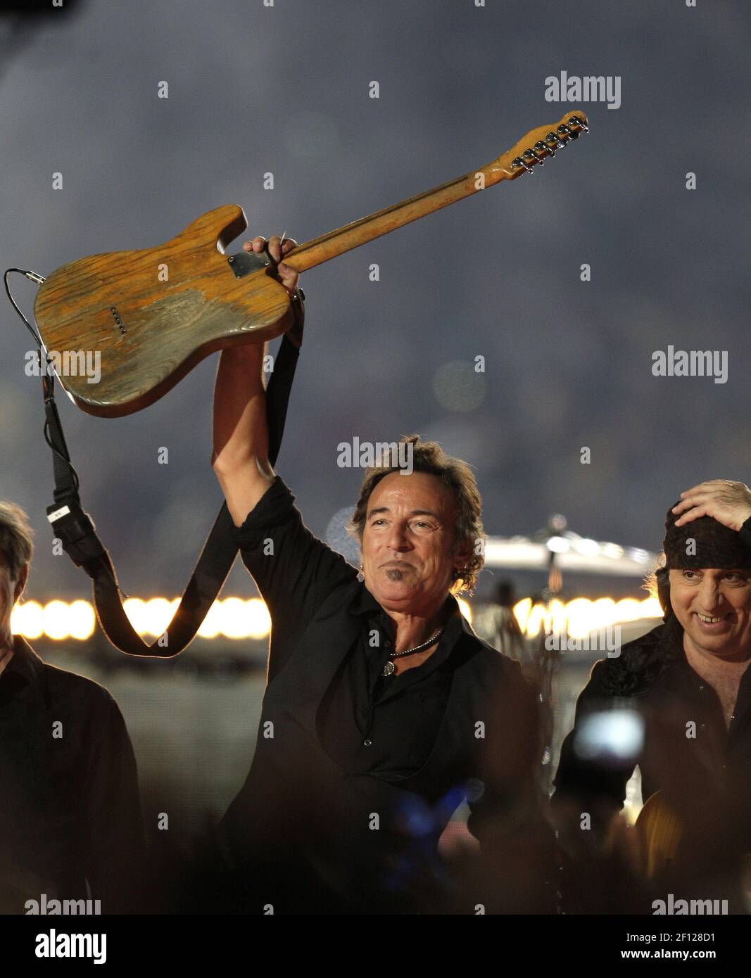 Bruce Springsteen and the E Street Band perform during halftime of Super  Bowl XLIII at Raymond James Stadium in Tampa, Florida, Sunday, February 1,  2009. (Photo by Mark Cornelison/Lexington Herald-Leader/MCT/Sipa USA Stock