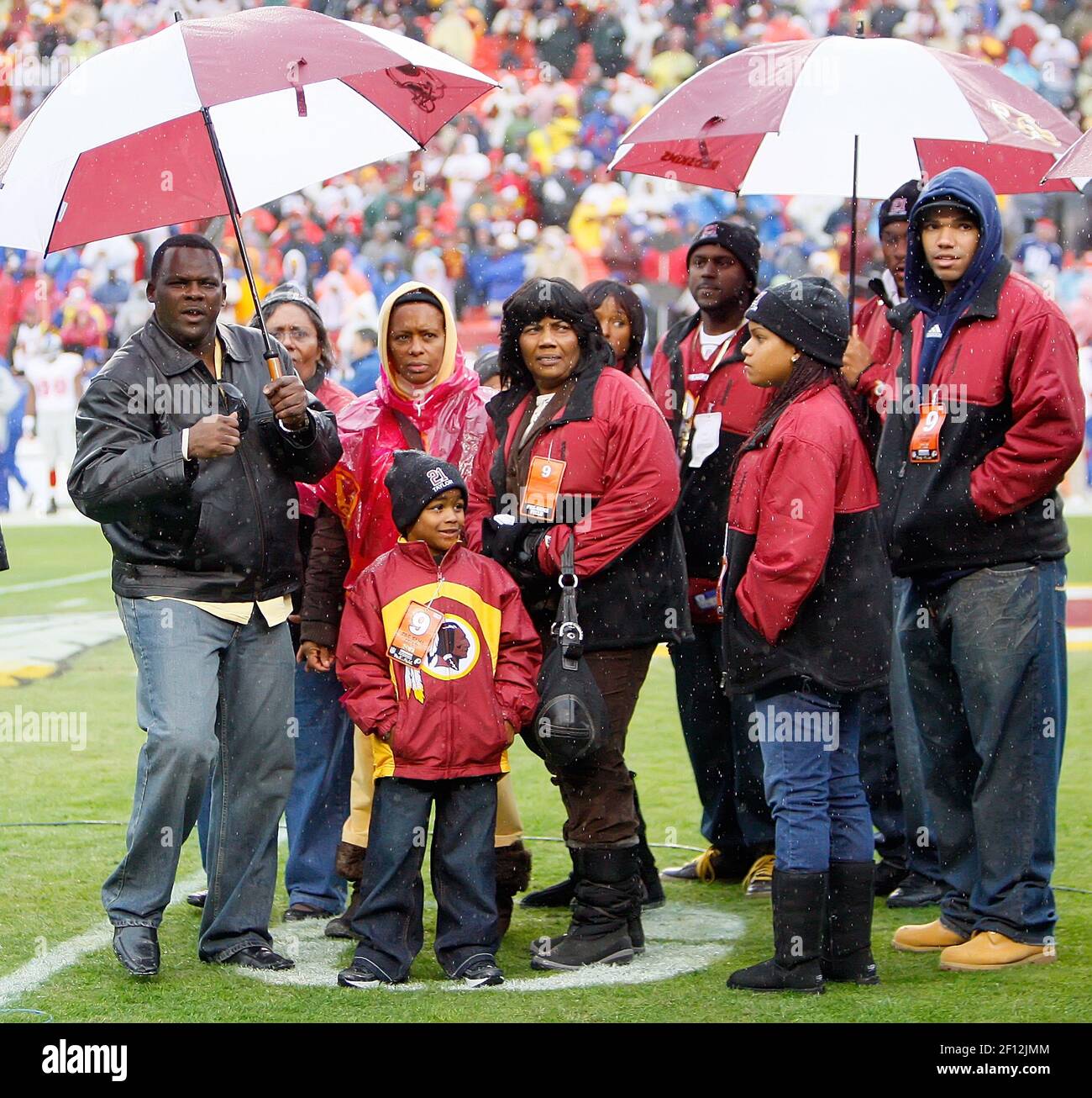 Jhabvala] The Commanders made changes to the Sean Taylor installation at  FedEx Field, as @PeteHaileyNBCS mentioned. Here's a before-and-after. Note  the switch to Reebok on the jersey, the taped face mask and