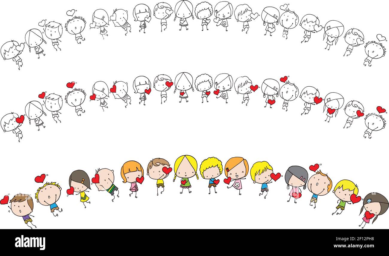 Vector cartoon children background Stock Vector Image & Art - Alamy