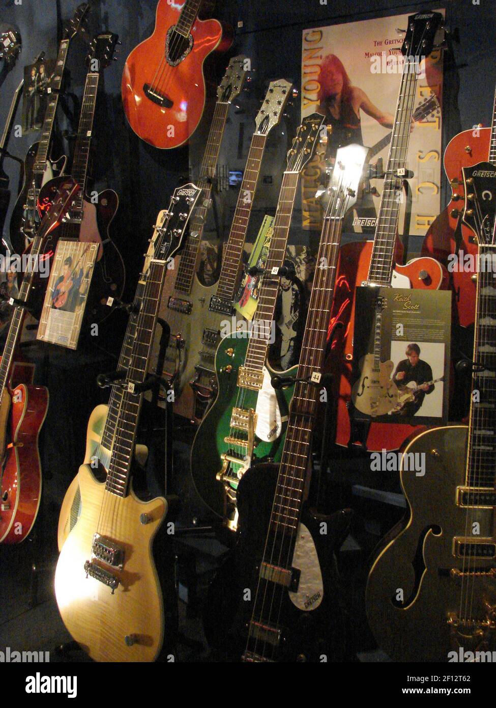 Gretsch guitars are on view at the Music Hall of Fame in Macon