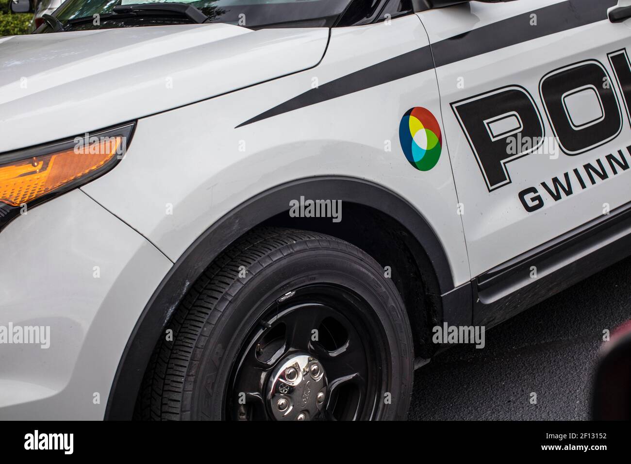 County, Ga / USA 07 09 20 County logo on a police