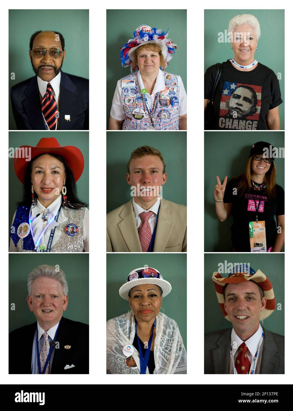 Portrait series of convention goers photographed on the way to the