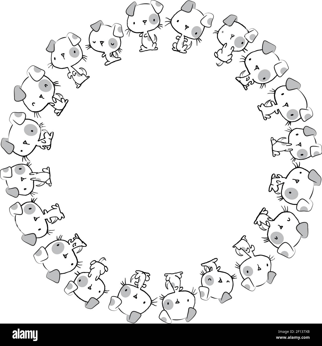 vector cartoon dog puppy background Stock Vector Image & Art - Alamy