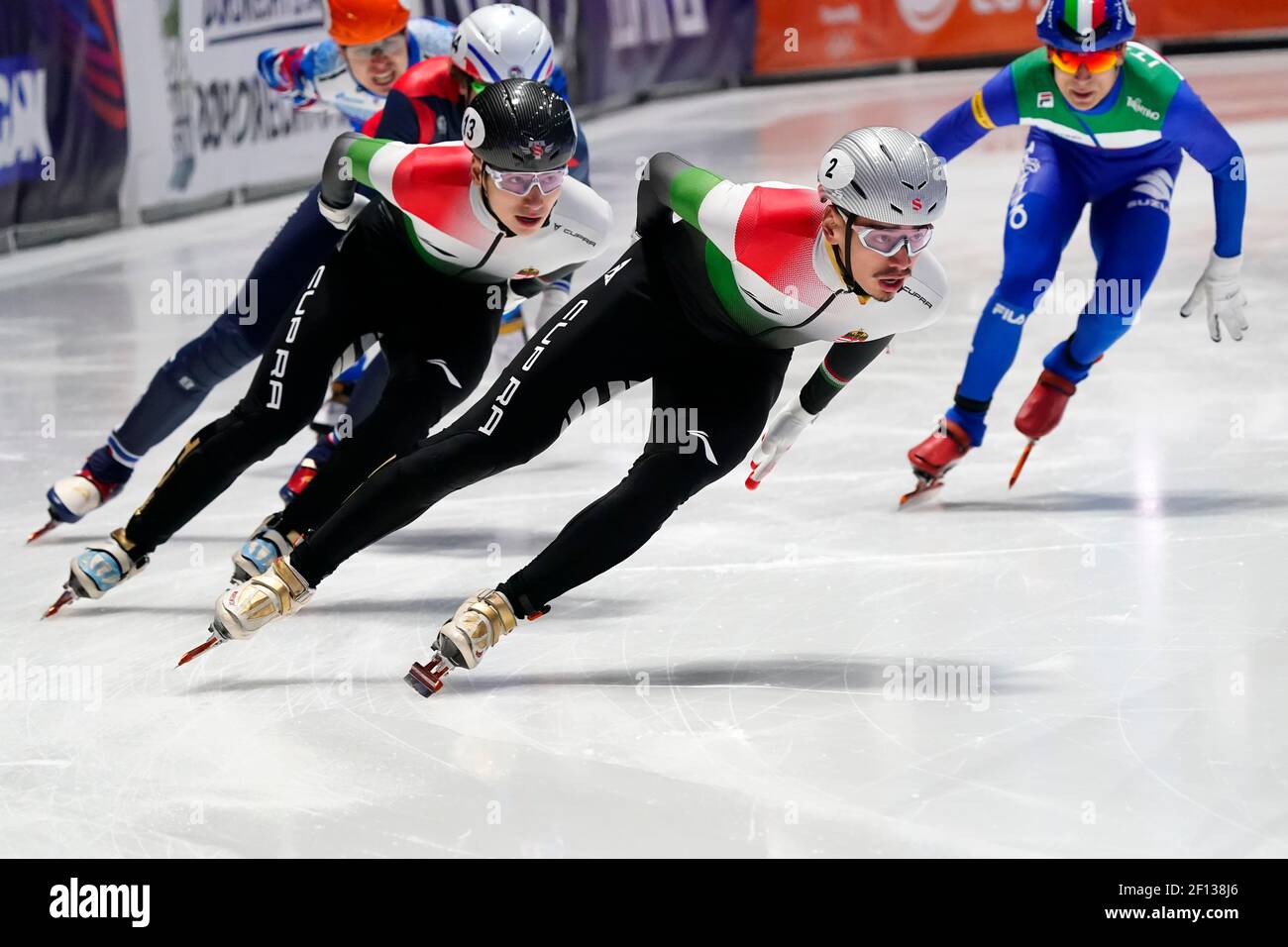 Shaolin Sandor Liu Hun And Shaoang Liu Hun Win Gold And Silver On The 1 000 Meter A Final During Isu World Championship Short Track 2021 On March 7 2021 In Dordrecht Netherlands