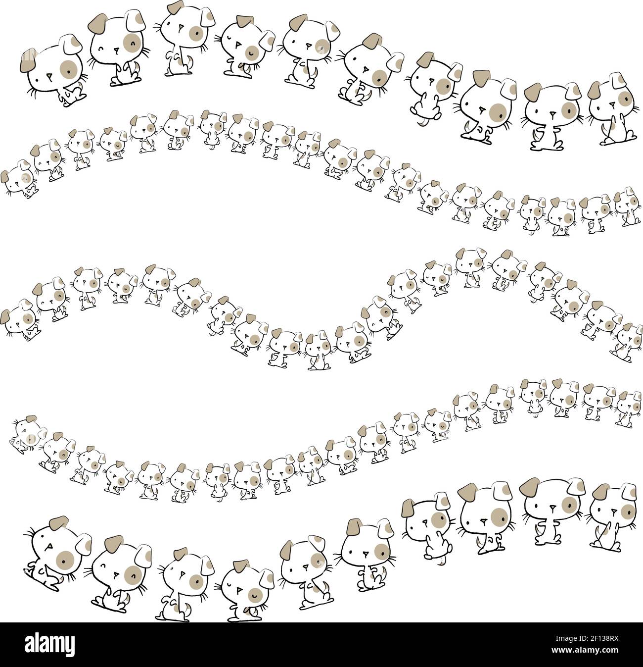 vector cartoon dog puppy background Stock Vector Image & Art - Alamy