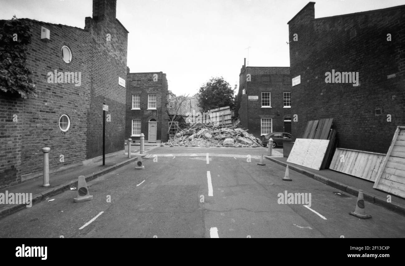 derelict house, Whittlesey Street,South Bank, London, england Stock