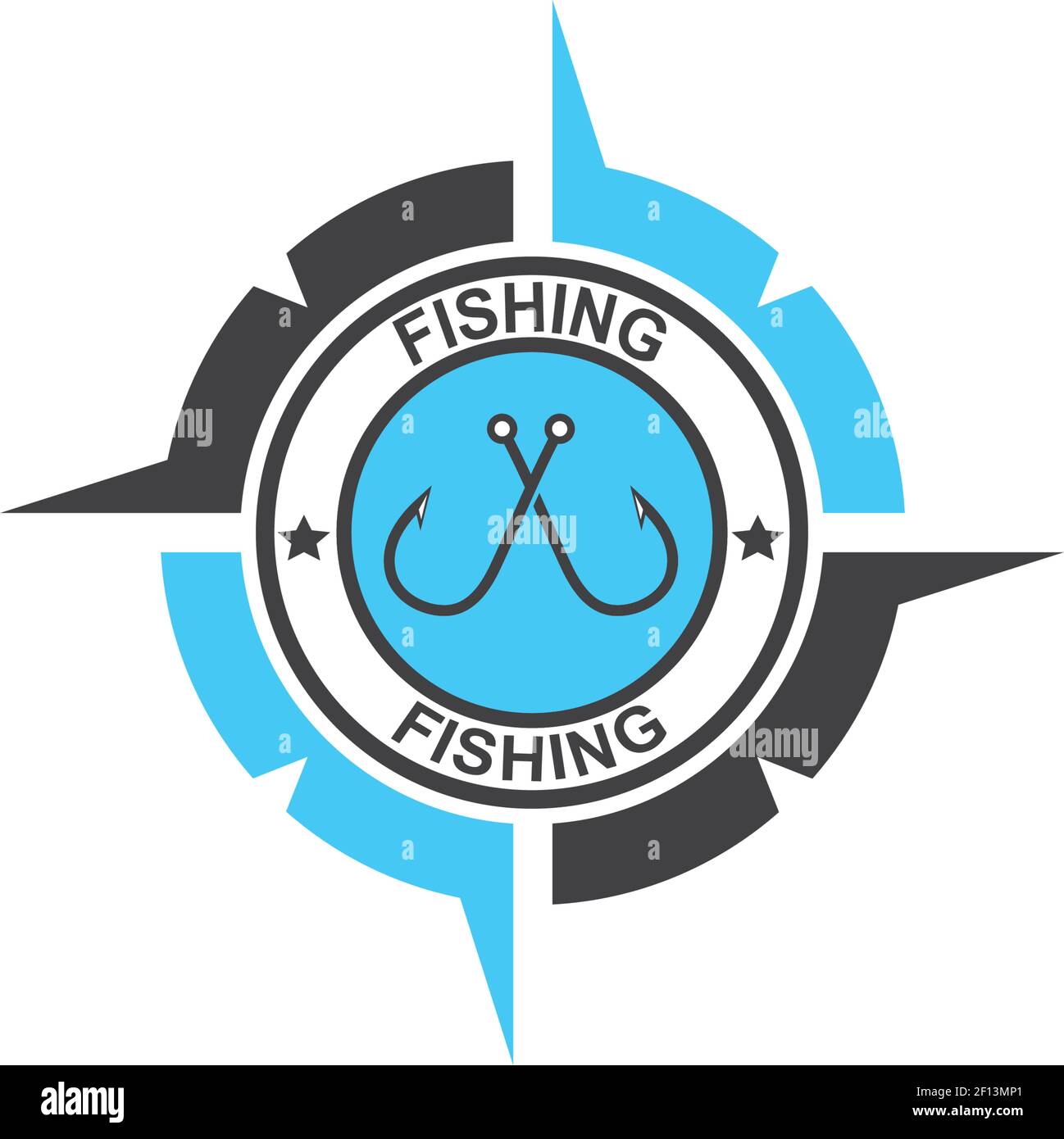 fishing hook logo icon vector compass concept illustration design Stock  Vector Image & Art - Alamy