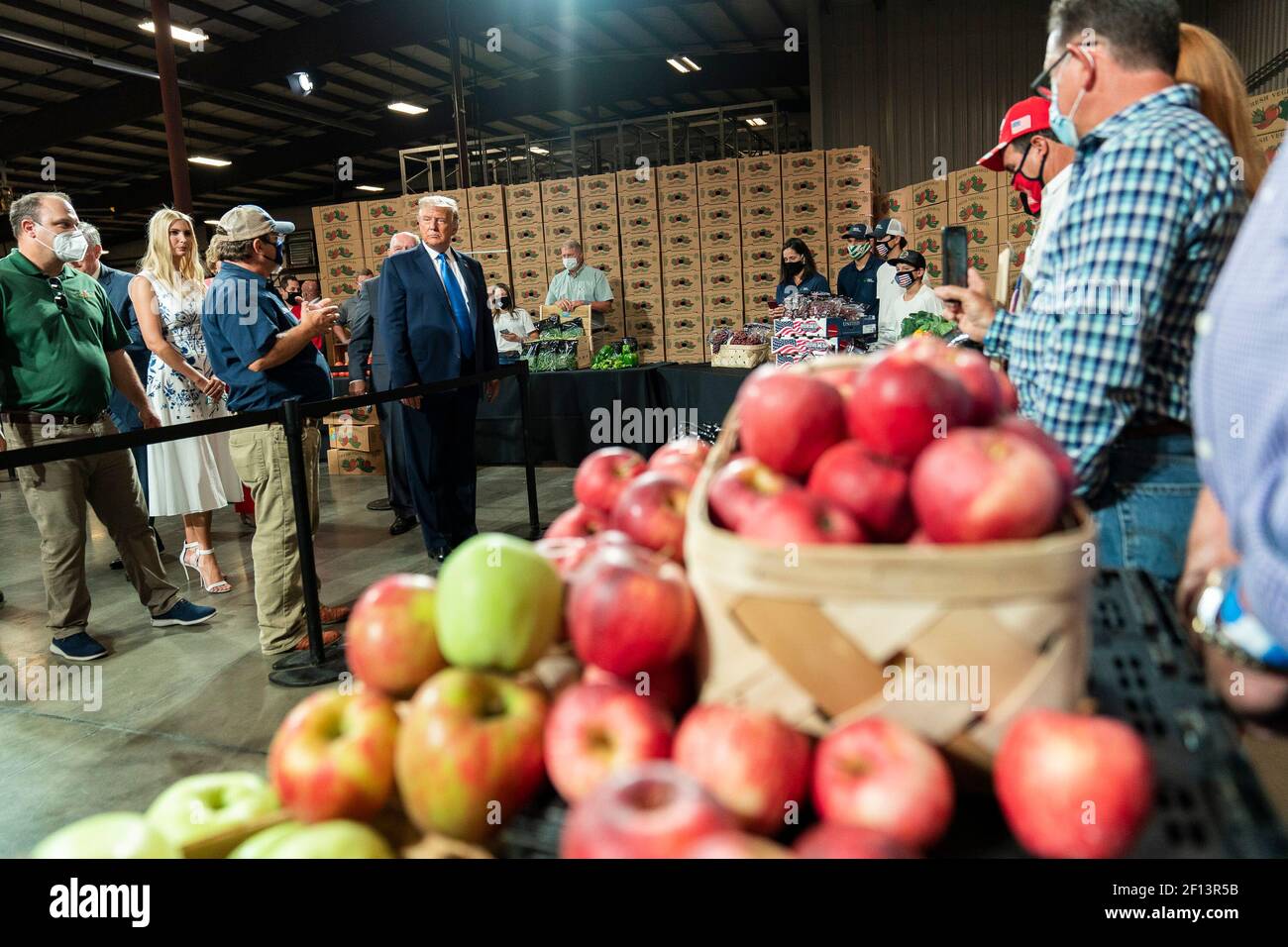 President Donald Trump joined by Presidential Advisor Ivanka Trump and