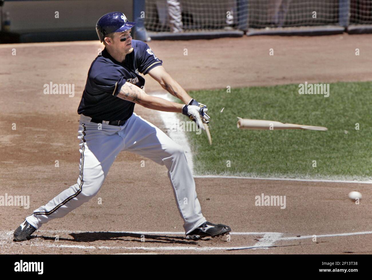The Milwaukee Brewers' Corey Hart brings in the Brewers first run of