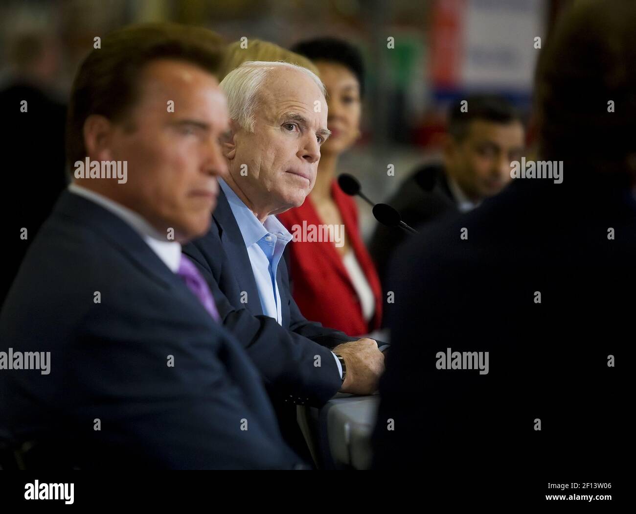 Republican presidential nominee Sen. John McCain joins California Gov