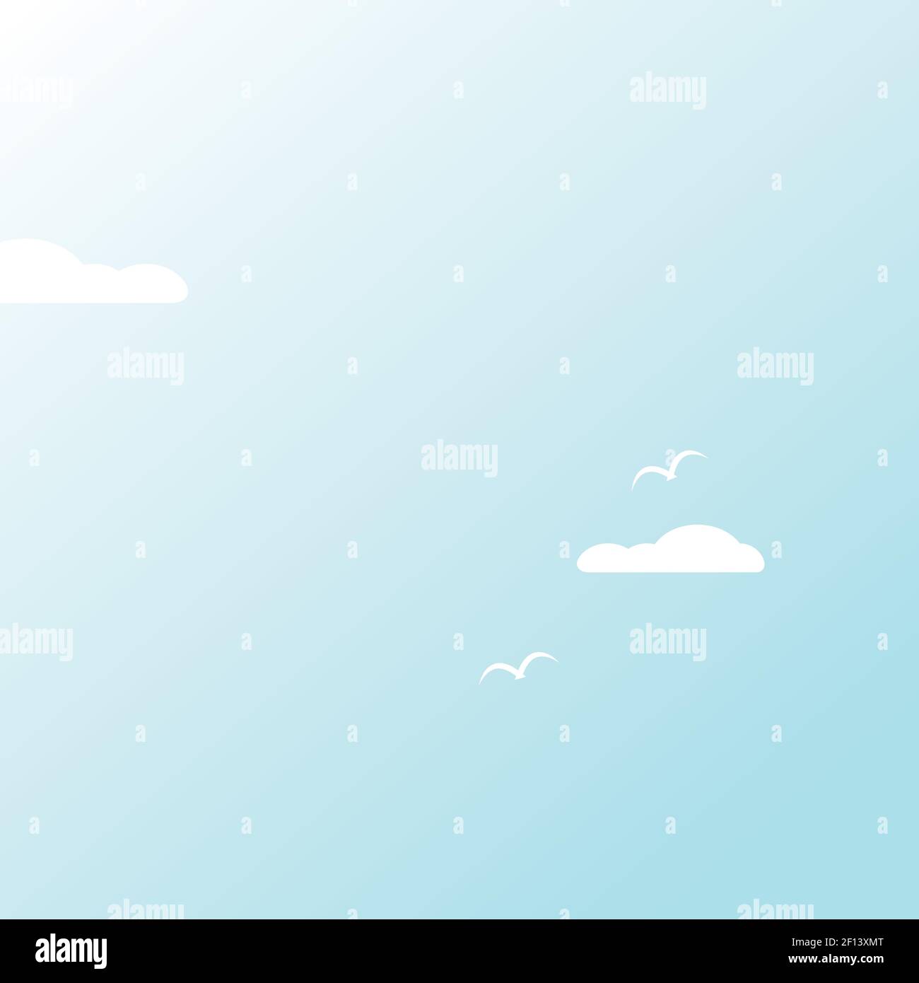 blue sky illustration vector background design template Stock Vector ...