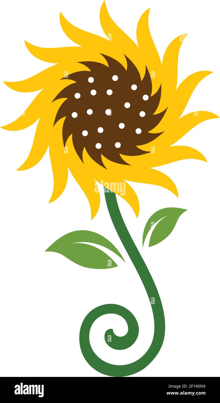 Sunflower logo icon vector illustration Stock Vector Image & Art - Alamy