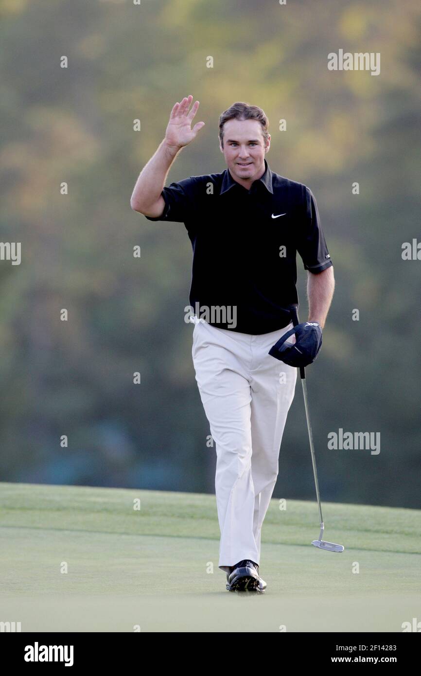 Trevor Immelman celebrates his win at the Masters tournament at Augusta(02)