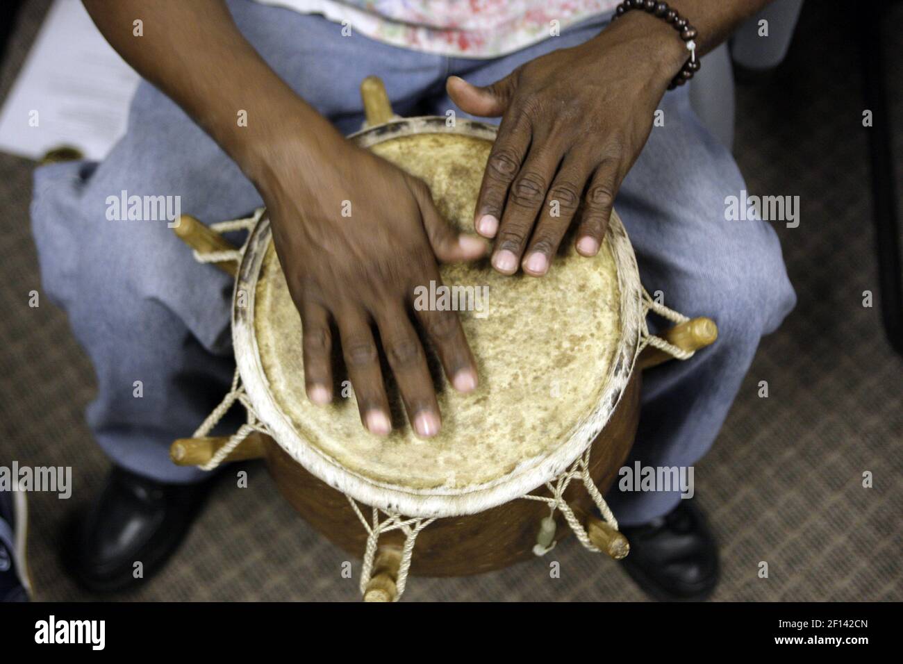 South-Florida based Haitian artist Jan Sebon rehearses at the Guitar ...