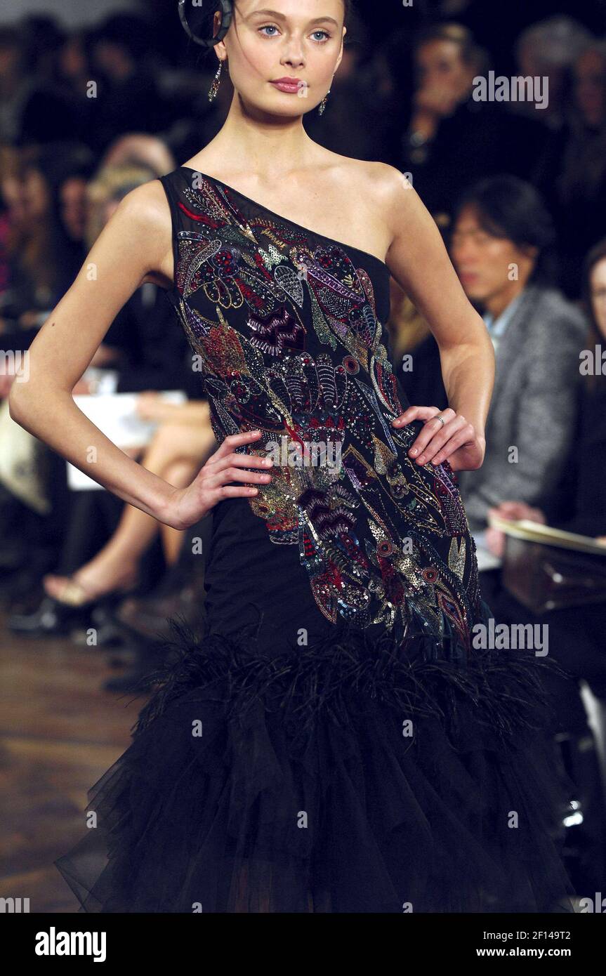 A model displays a creation by Ralph Lauren from his Fall 2008 Collection  show held during the Mercedes-Benz Fashion Week at Skylight Studios, 275  Hudson St in New York City, USA on