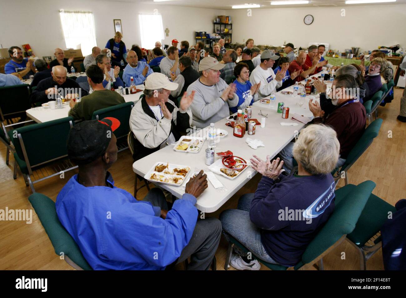 Volunteers representing several churches and states fill the fellowship