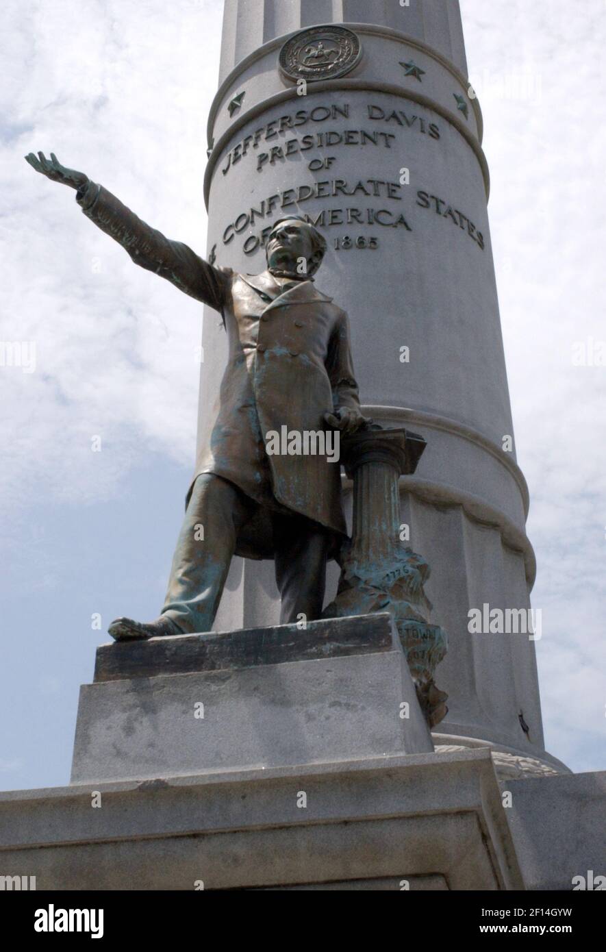 The Jefferson Davis Monument Is Located On Monument Avenue In Richmond