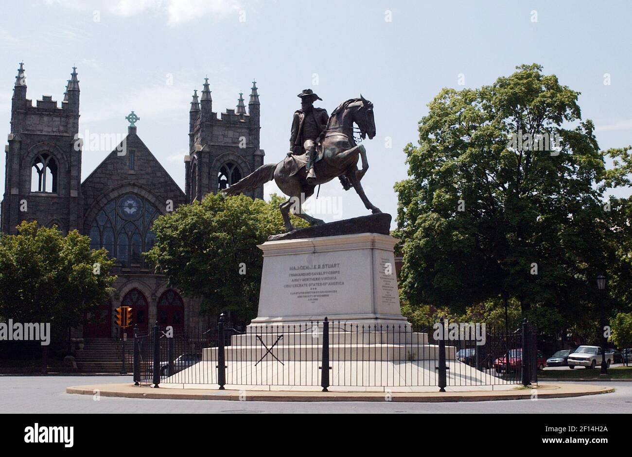The Gen. J.E.B. Stuart Monument is located on Monument Avenue in