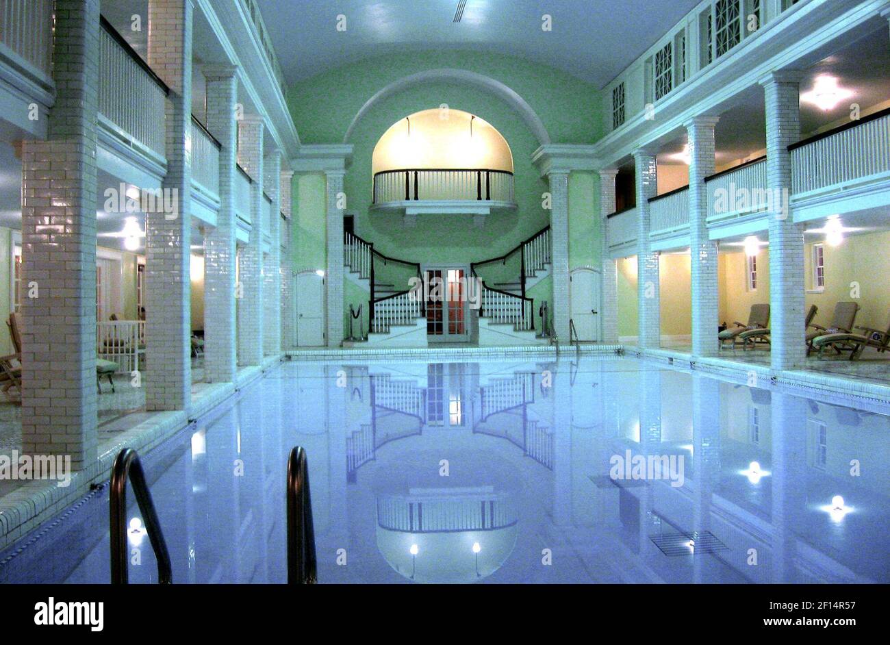 The indoor pool at Bedford Springs Resort in Bedford, Pennsylvania, was
