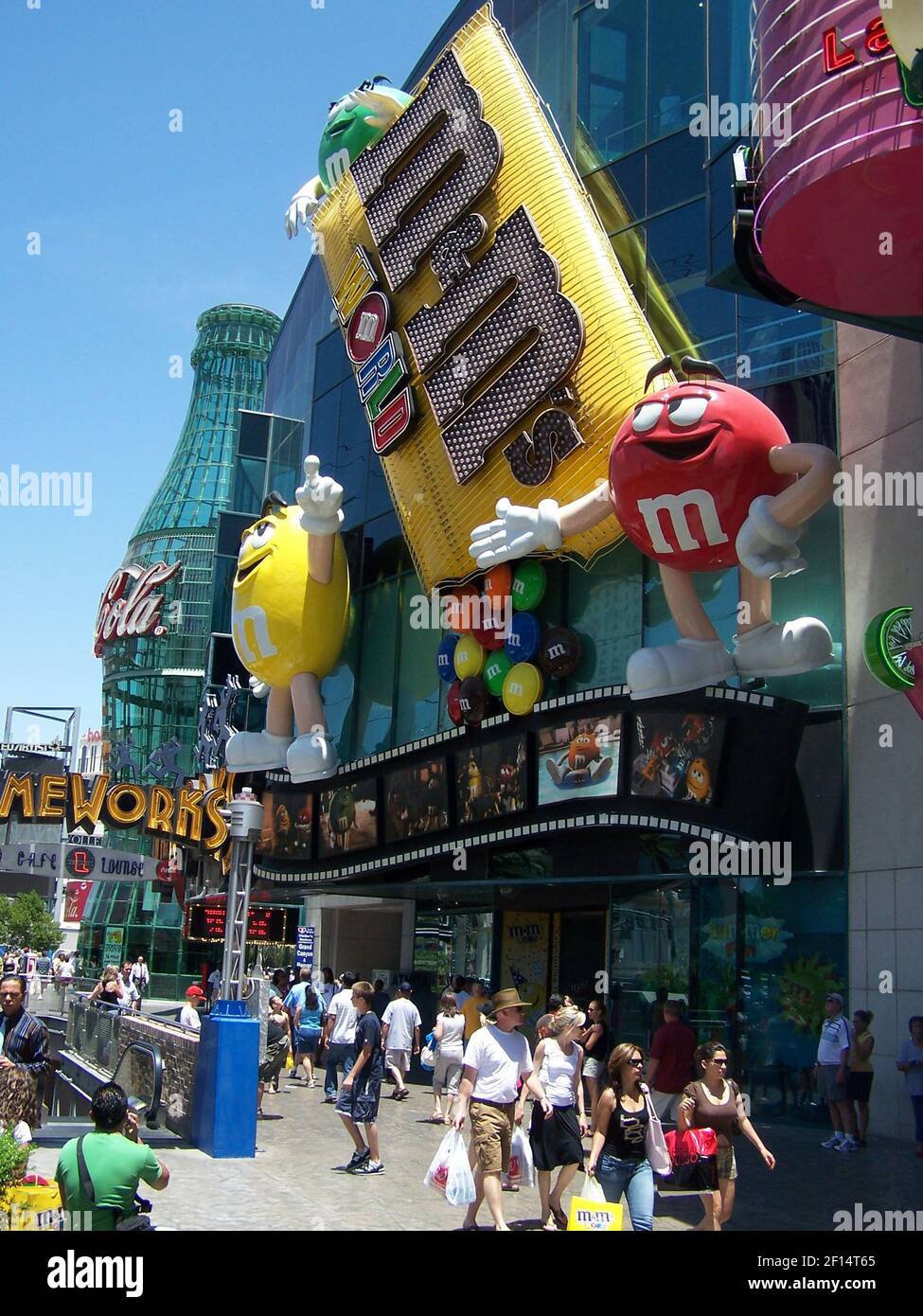M&M World, at the Showcase Mall in Las Vegas, is a 28,000 square foot,  four-story store dedicated to the chocolate candy, M&Ms. In addition to  buying souvenirs, visitors can watch a free