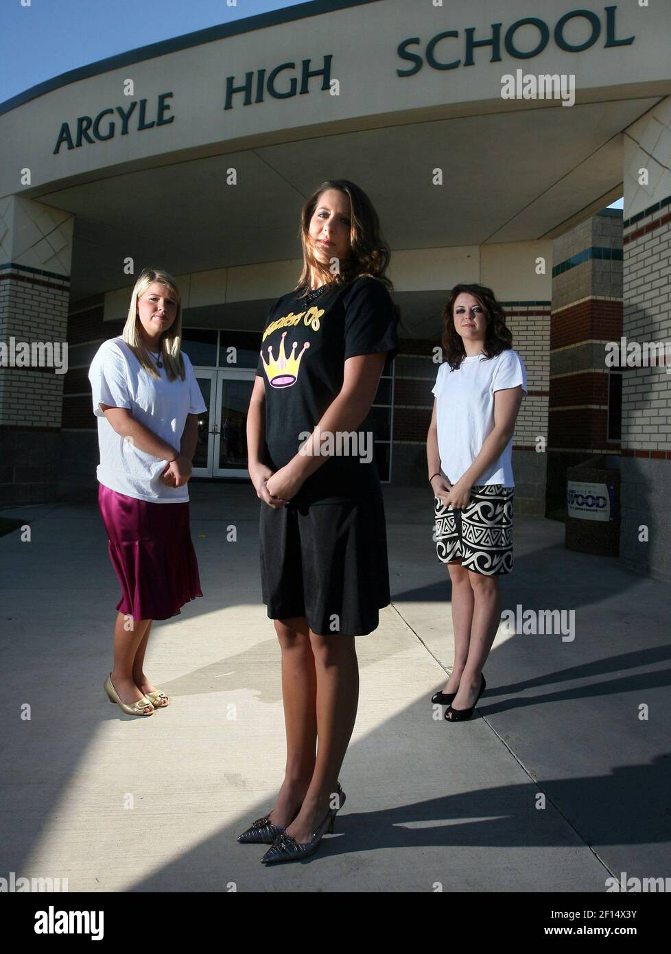 Argyle High School seniors Meghan Donnelly, Alyssa Creager and Laura Carr (leftright), pose