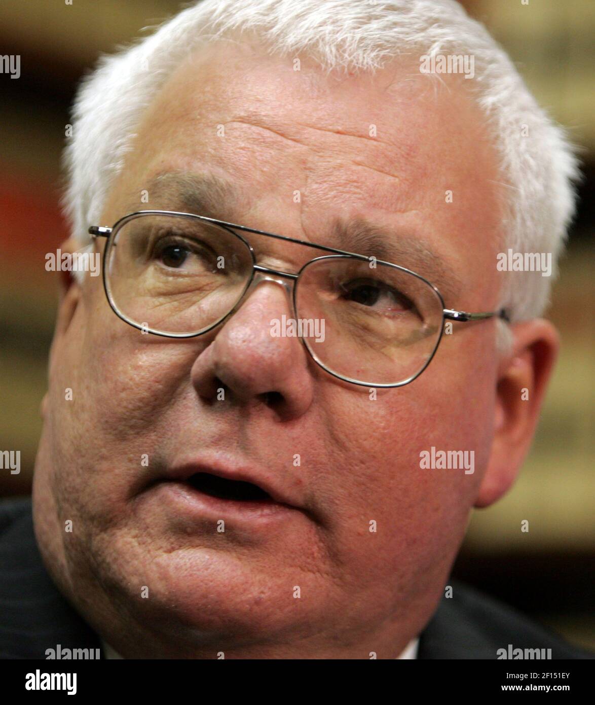 Edwin J. Jacobs, Jr., attorney for Atlantic City Mayor Robert W. Levy Sr.,  speaks to reporters during a news conference in Atlantic City, New Jersey,  Wednesday, October 10, 2007. Levy resigned on