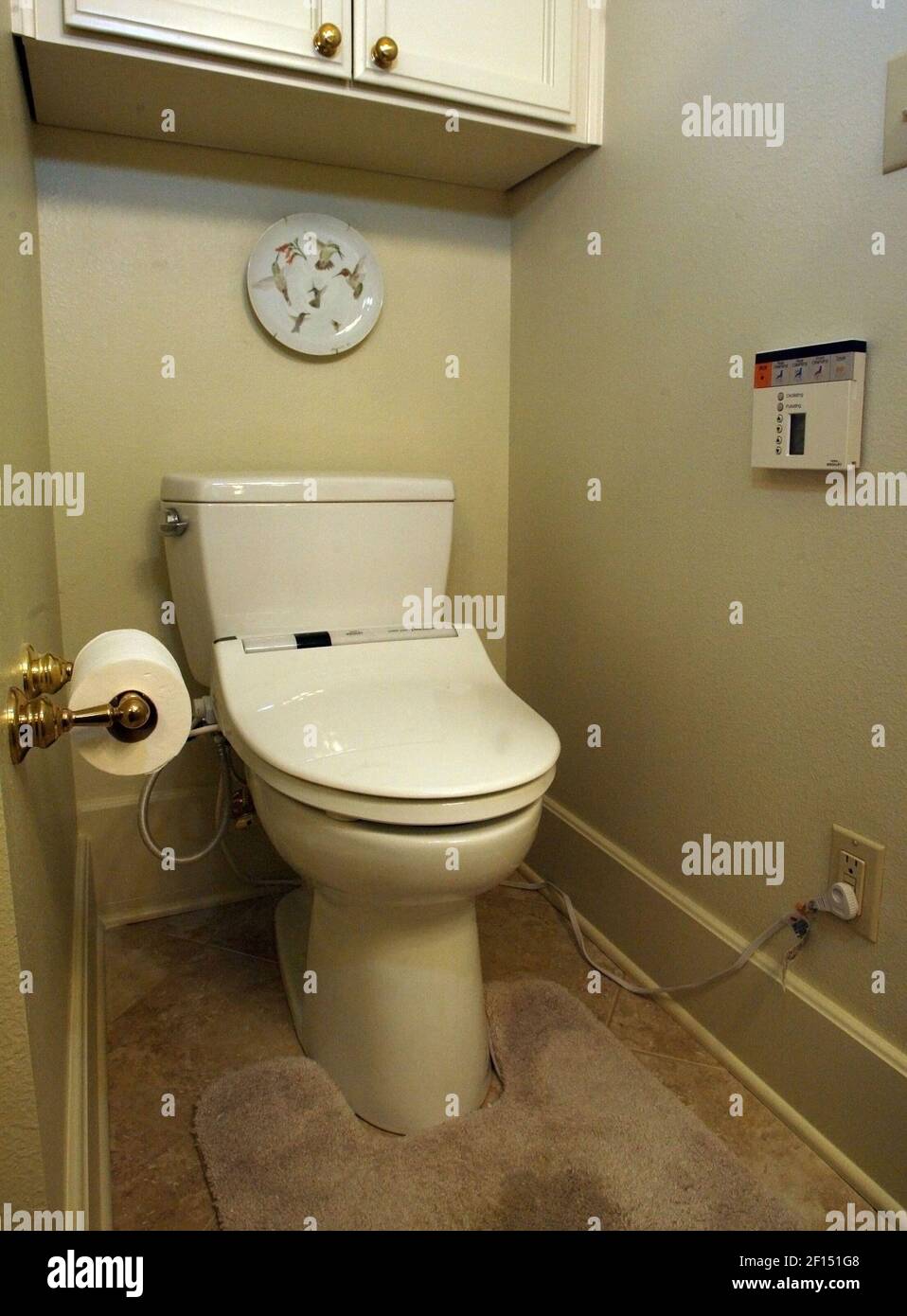 In this photograph a Toto Washlet a kind of bidet toilet is