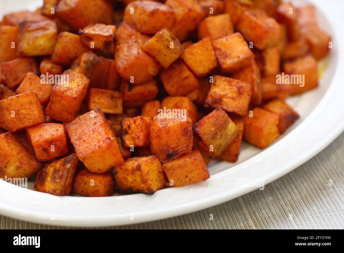 Roasted Diced Yams With Smoked Paprika. (Photo by JOHN LOK/THE SEATTLE