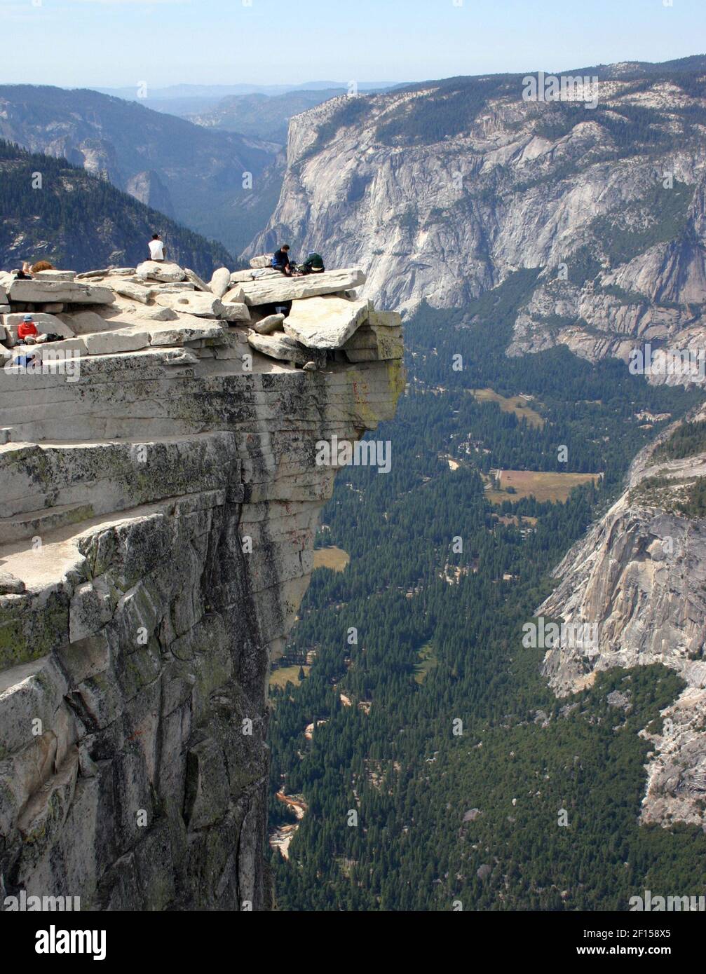 The slabs of granite that hang over the edge of Half Dome form what
