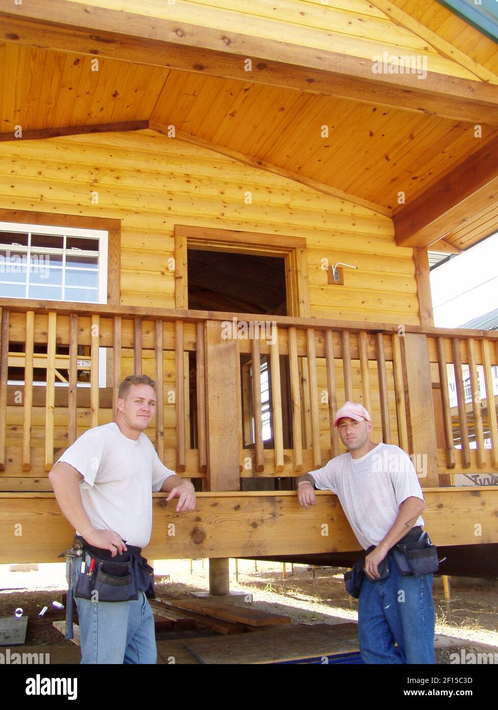 Lonnie Lafay (right) and Lee Wolfe, inmates at the Hutchinson Correctional Facility, stand in