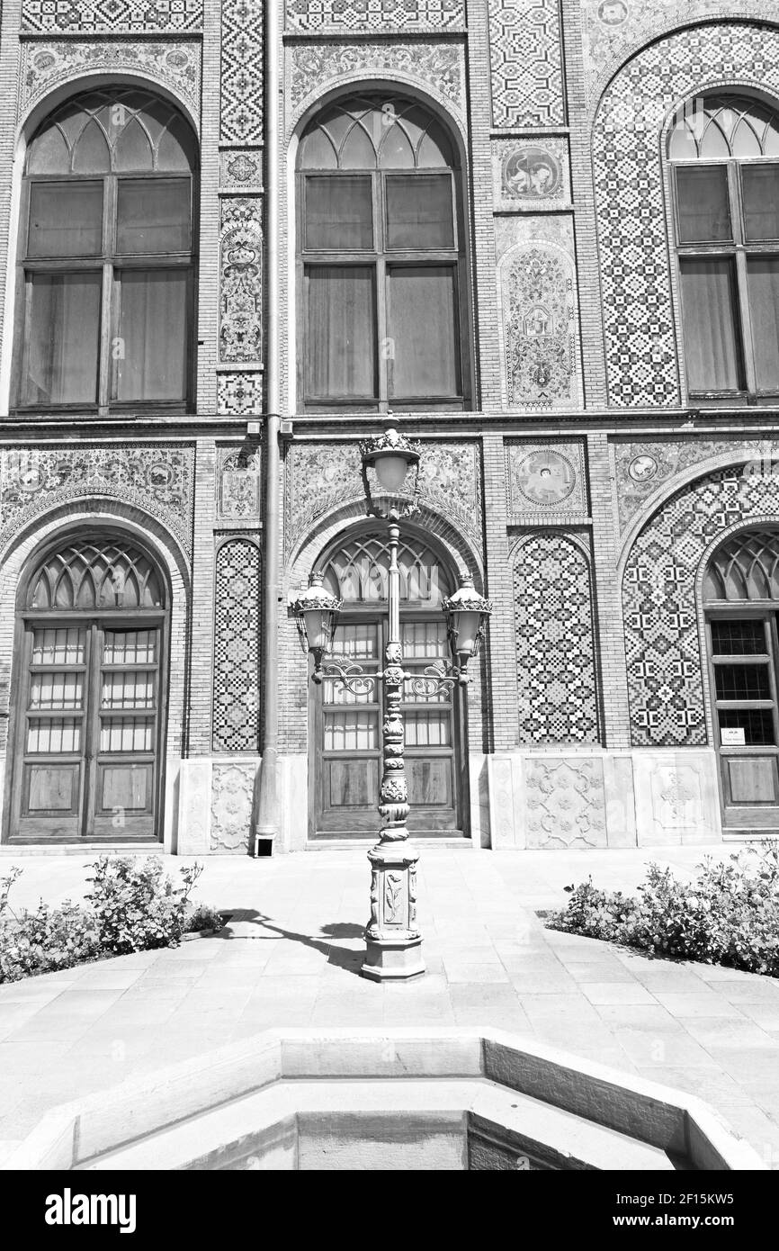 In iran antique palace  golestan Stock Photo