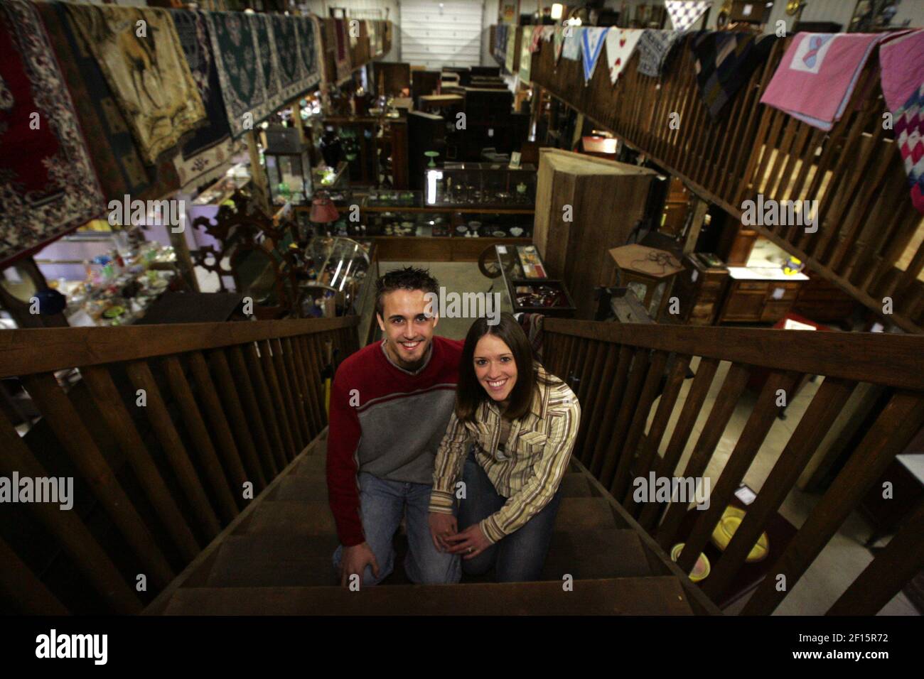 Shane Rufener, owner of the Antique Warehouse, poses for a portrait ...