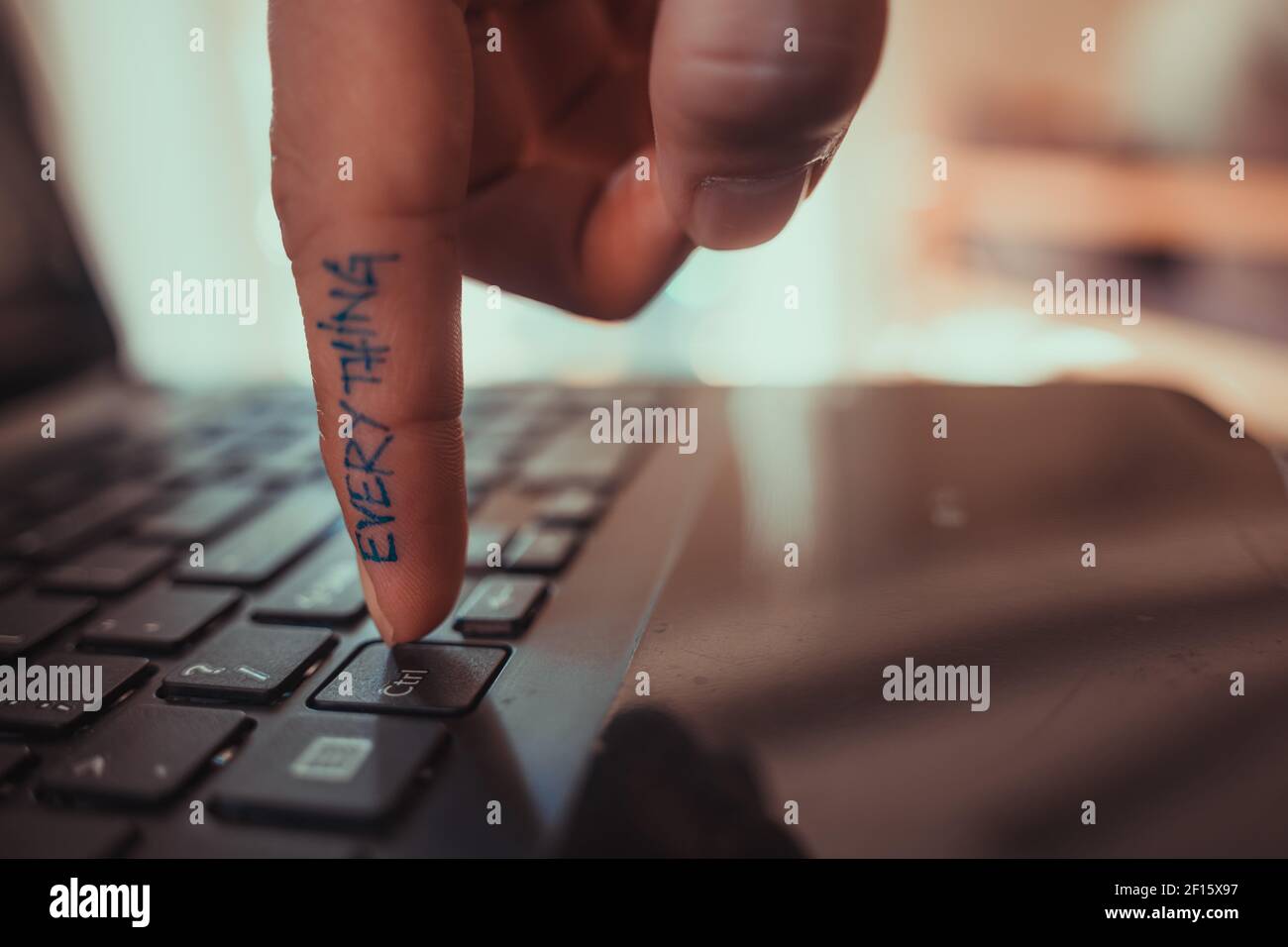 ctrl keyboard control everything. Finger pressed down on the keyboard