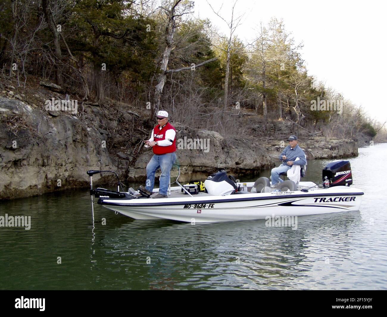 Guide Les Jarman (left) shown fishing with Ken White, knows that spring