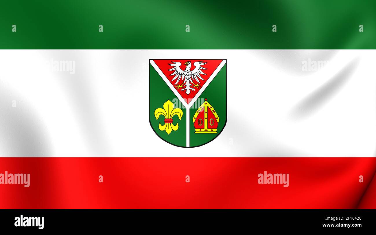 3D Flag of the Ostprignitz-Ruppin Stock Photo - Alamy