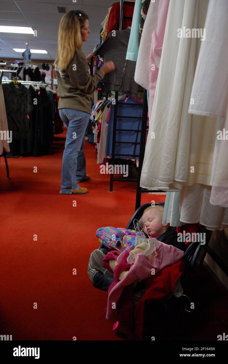 Kyra Wharton shops for clothing for her family of five children