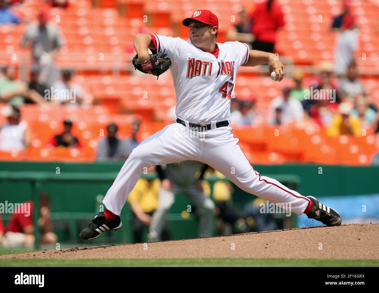 The Washington Nationals' Matt Chico pitches against the Pittsburgh ...